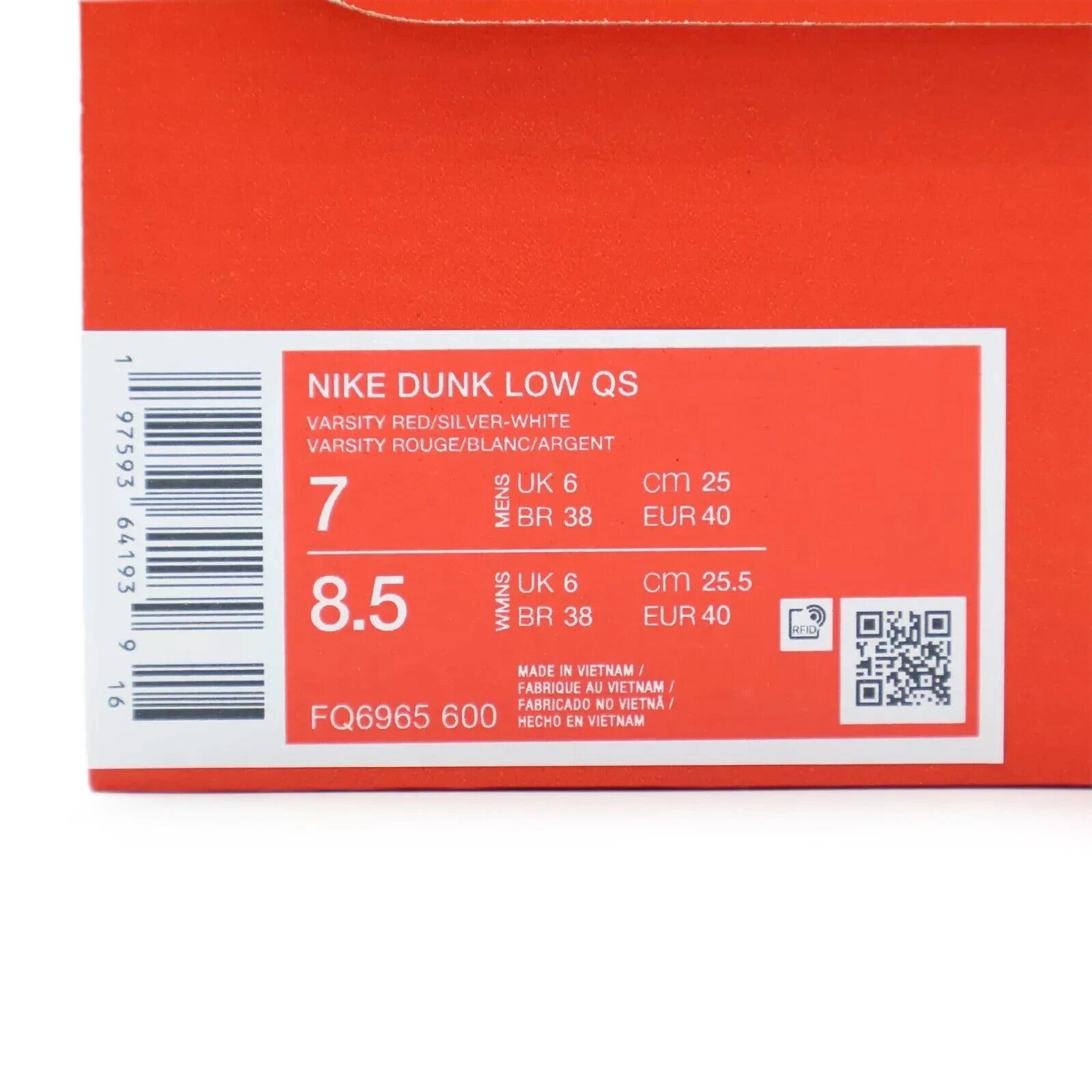 FQ6965-600 Nike Dunk Low OS CO.JP Reverse Ultraman Varsity Red Silver (Men's)