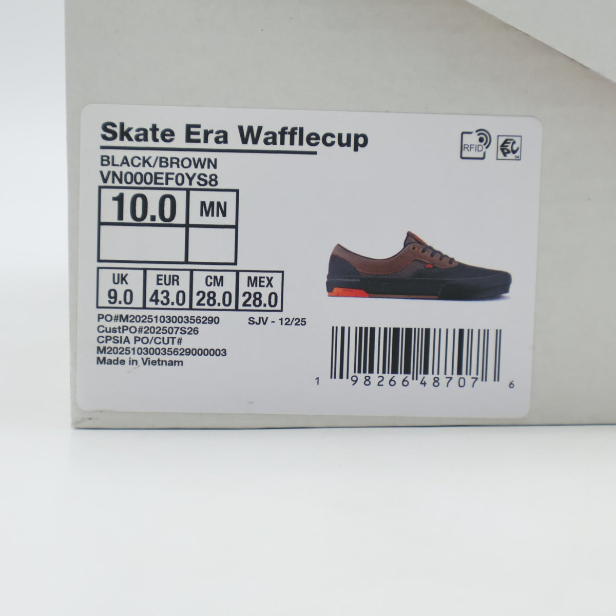 VN000EF0YS8 Vans Skate Era Wafflecup "Black/Brown"
