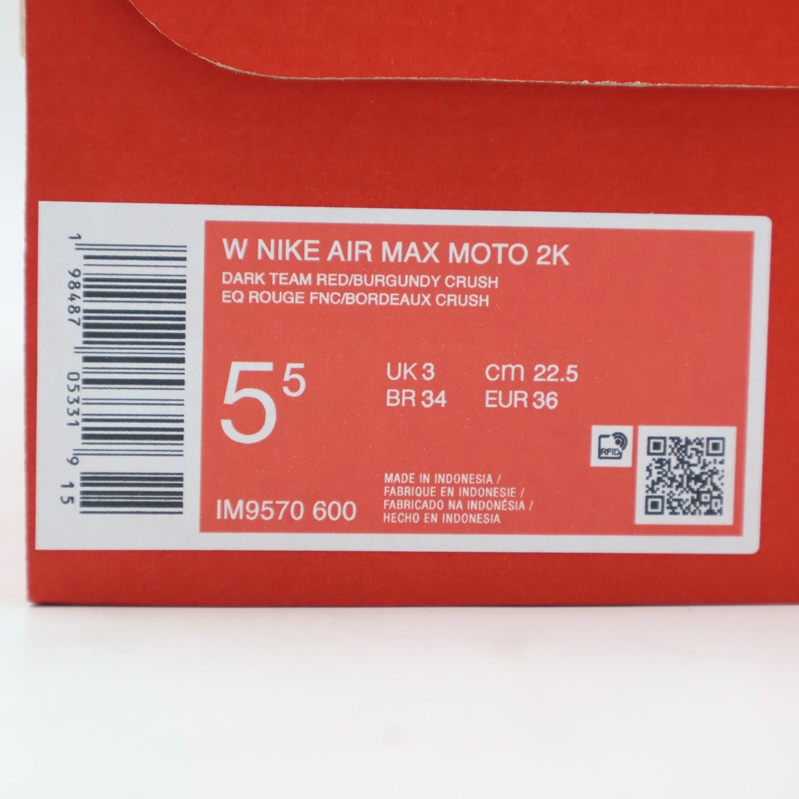 IM9570-600 Nike Air Max Moto 2K Dark Team Red Red Sepia (Women's)