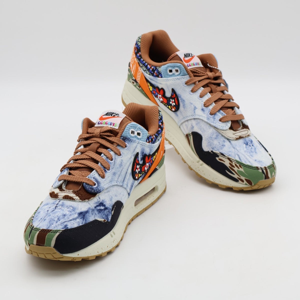 DN1803-900 Concepts Nike Air Max 1 Heavy Sail Black Worn Denim Blue Camo (Men's)