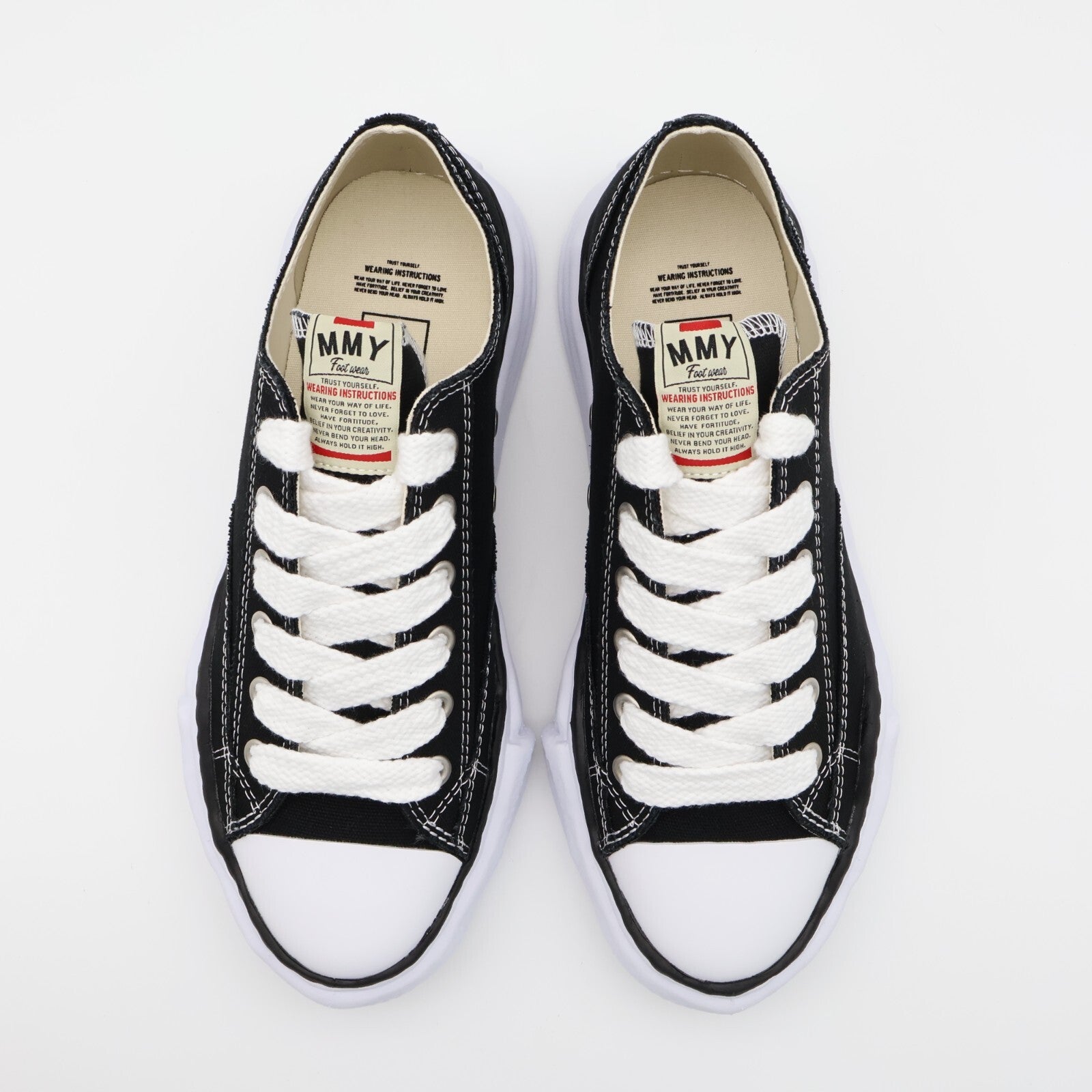 A01FW702-BLACK Maison MIHARA YASUHIRO PETERSON OG Sole Canvas Low Cut (Menâs)