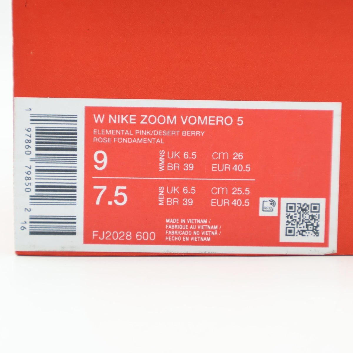 FJ2028-600 Nike Zoom Vomero 5 Elemental Pink Pink Foam Sail Desert (Women's)