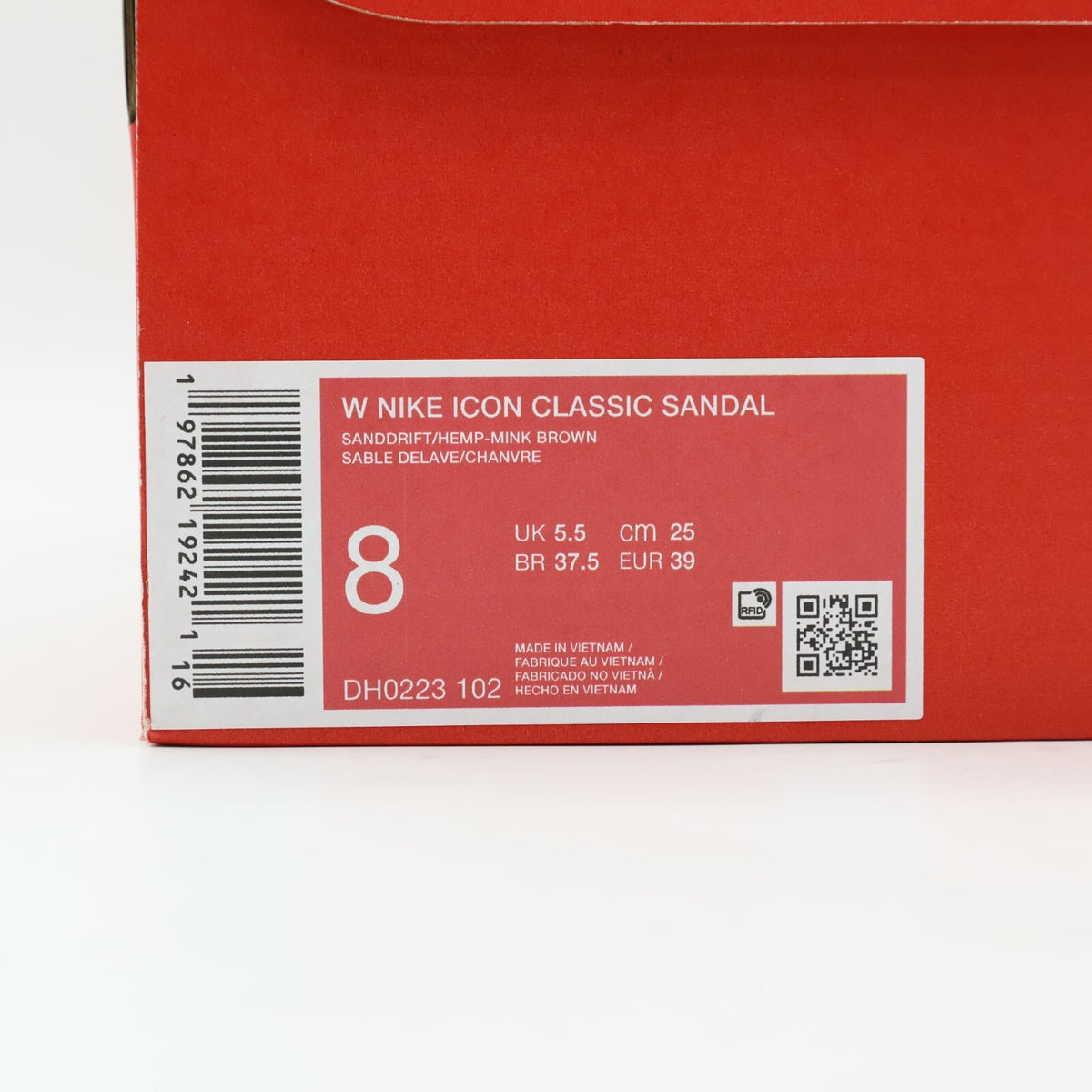 DH0223-102 Nike Icon Classic Sandal Sanddrift Mink Brown Hemp (Women's)