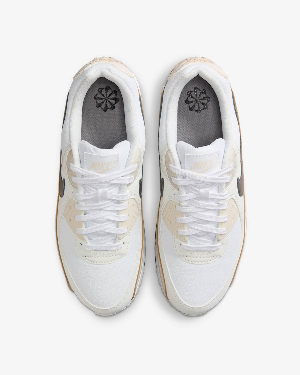 HM8128-101 Nike Air Max 90 White Flat Pewter (Women's)