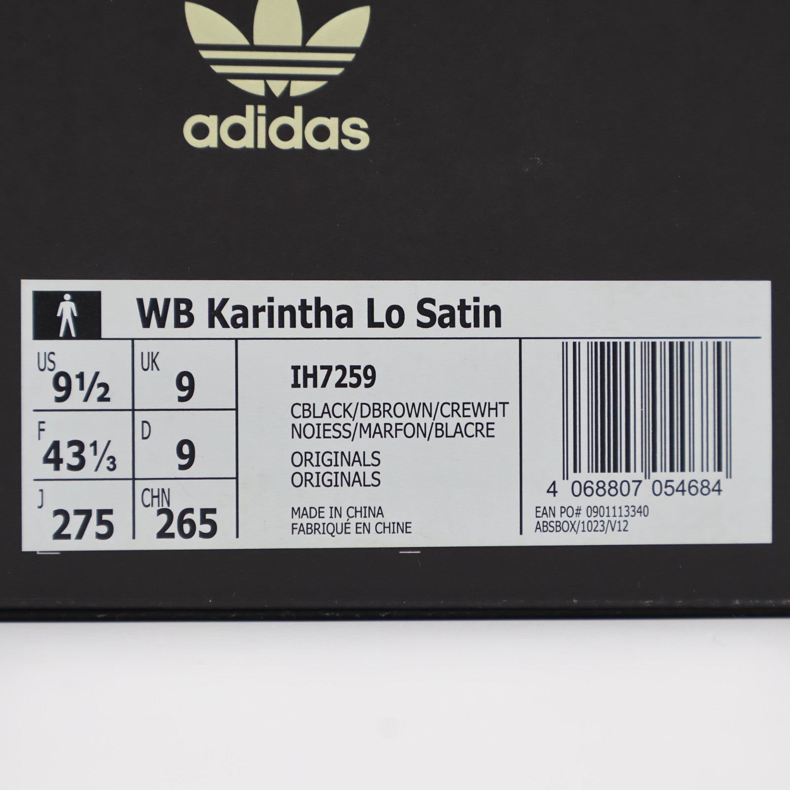 IH7259 Wales Bonner adidas Originals Karintha Low Satin Core Black (Men's)