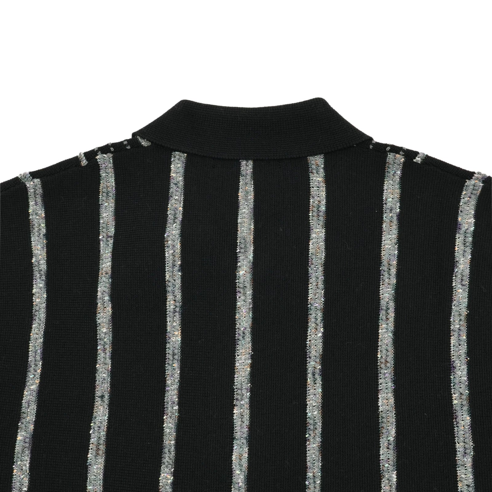 Supreme Speckle Stripe Zip Up Cardigan Black