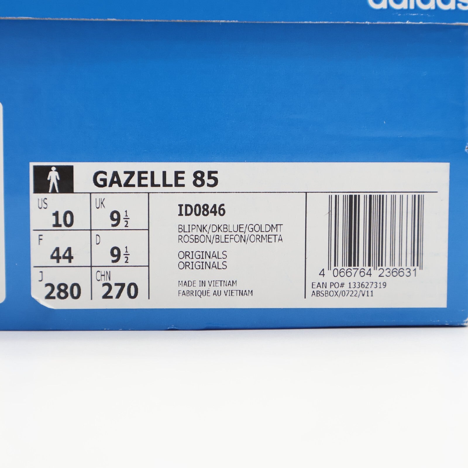 ID0846 adidas Originals Gazelle Low Bliss Pink Dark Blue (Men's)
