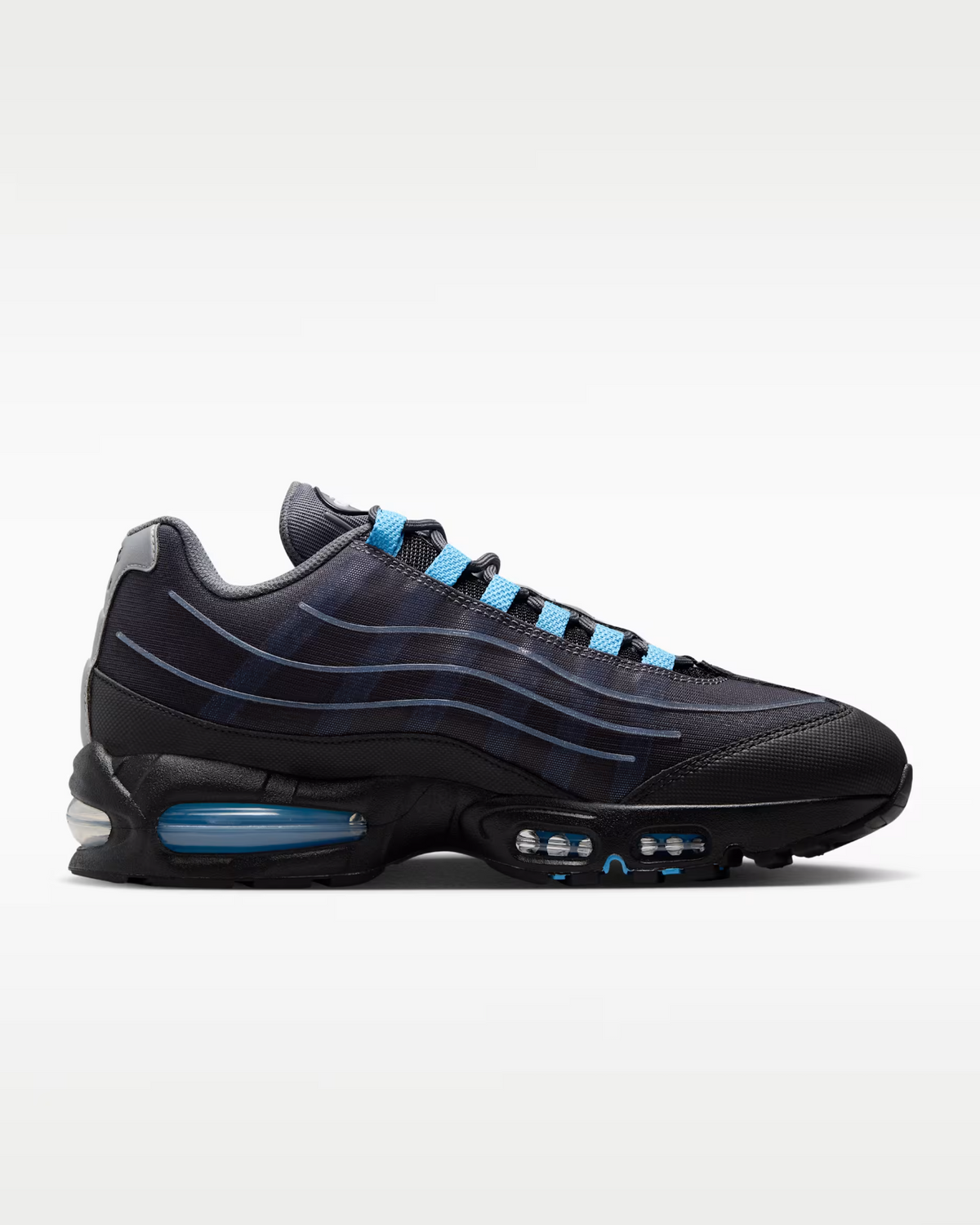 IH7853-002 Nike Air Max 95 Big Bubble Tech "Black/University Blue" (Men's)