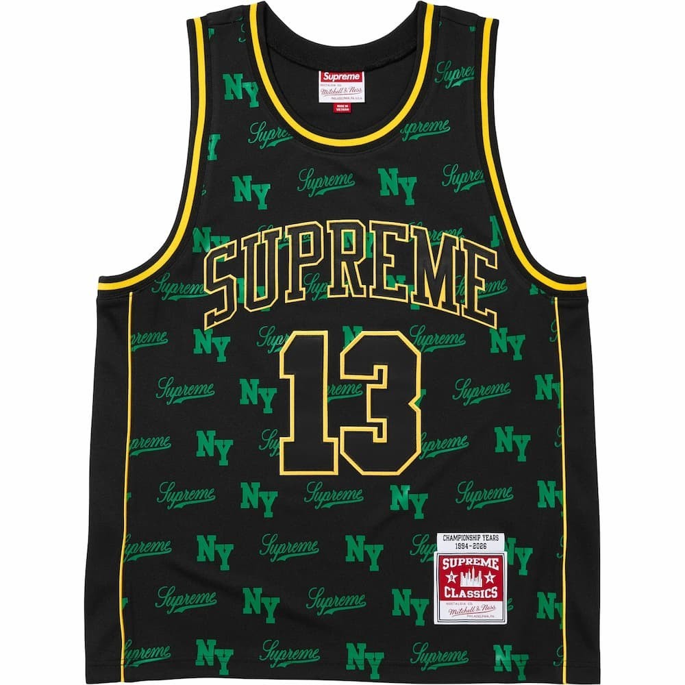 Supreme Mitchell Ness Monogram Basketball Jersey Black