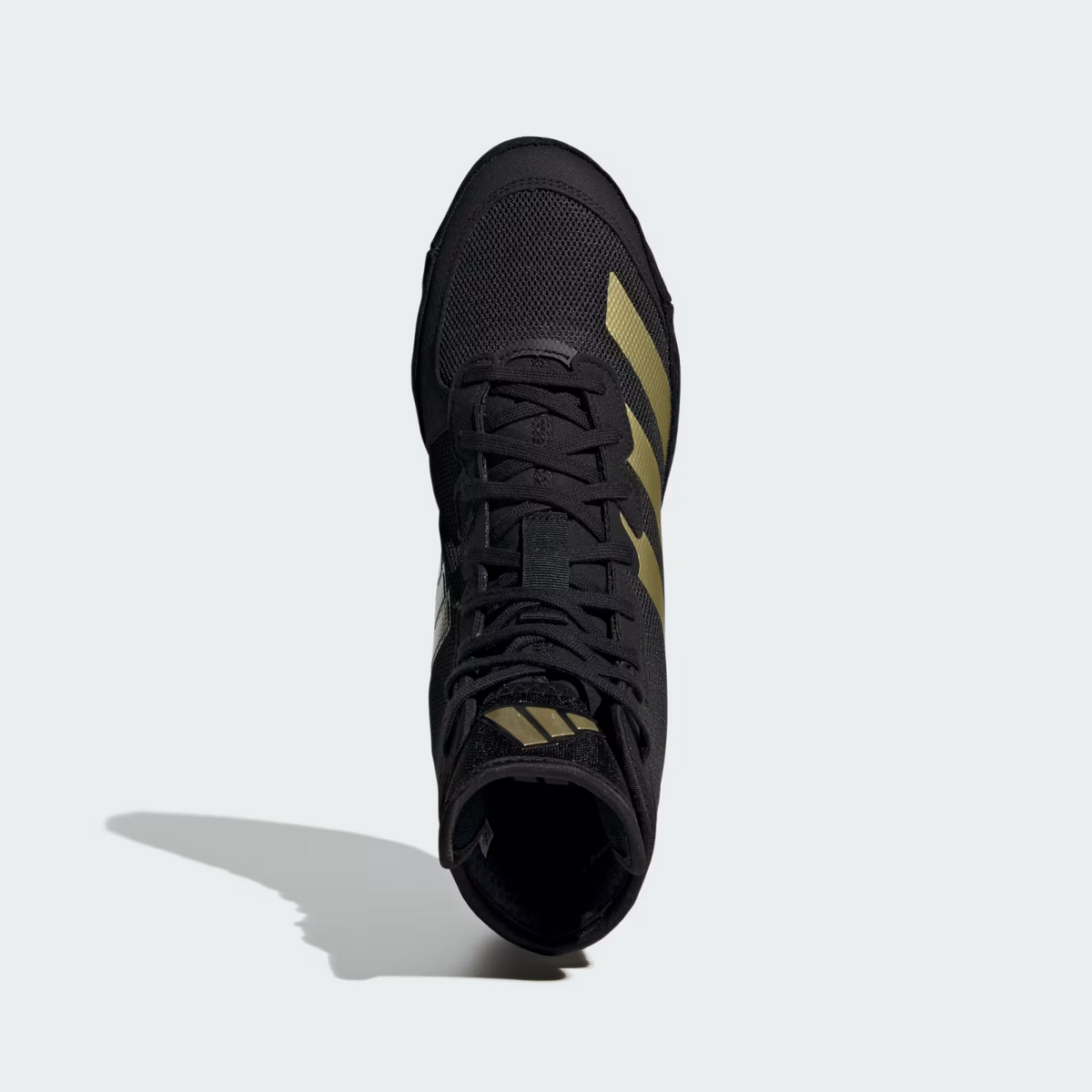 IE3207  adidas Adizero Mat Wizard 6 Core Black/Gold Metallic/Cloud White (Men's)