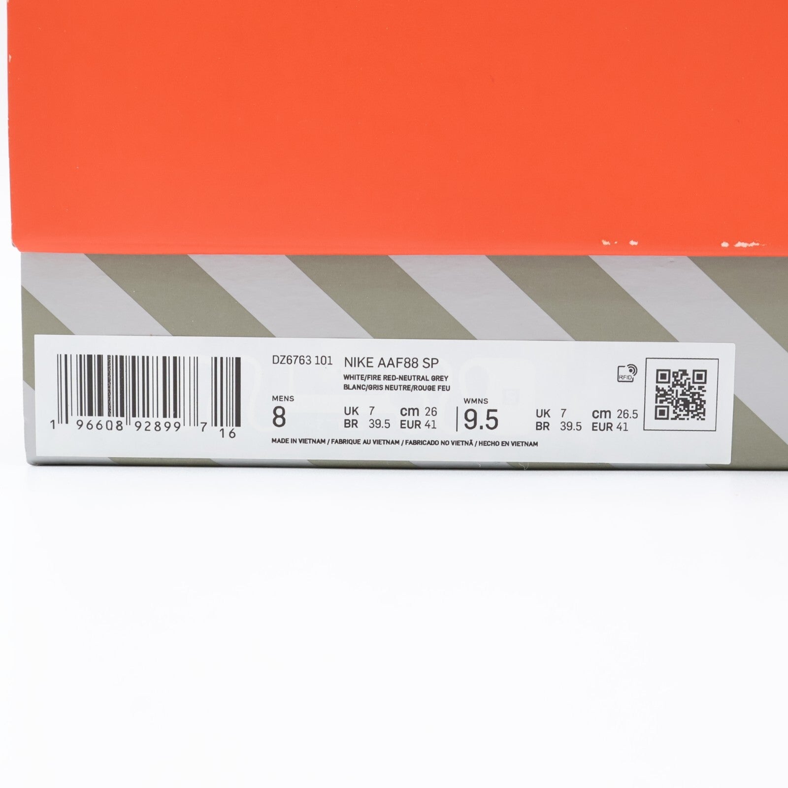 DZ6763-101 Billie Eilish Ã Nike Air Alpha Force 88 Fire Red and White