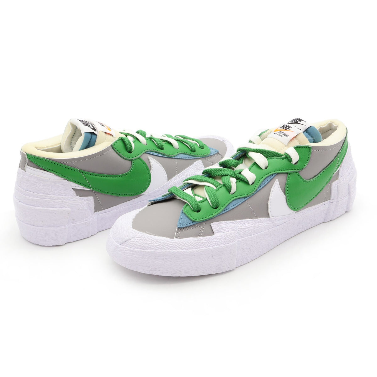 DD1877-001 sacai Nike Blazer Low Classic Green Medium Grey White Blue (Men's)