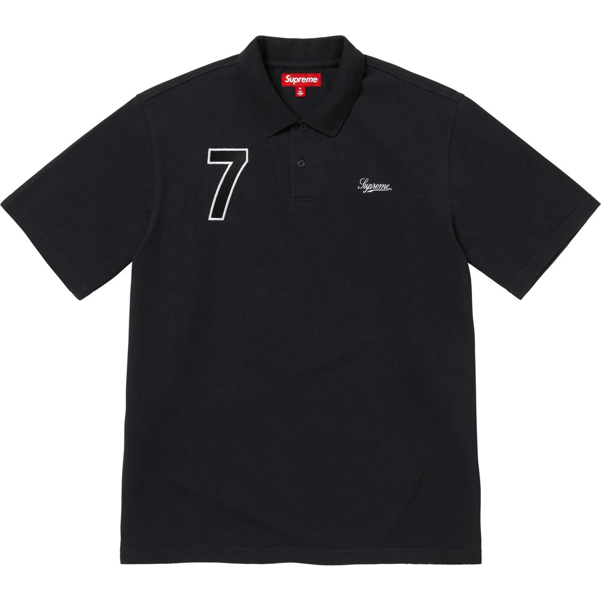 Supreme Cursive Polo Black