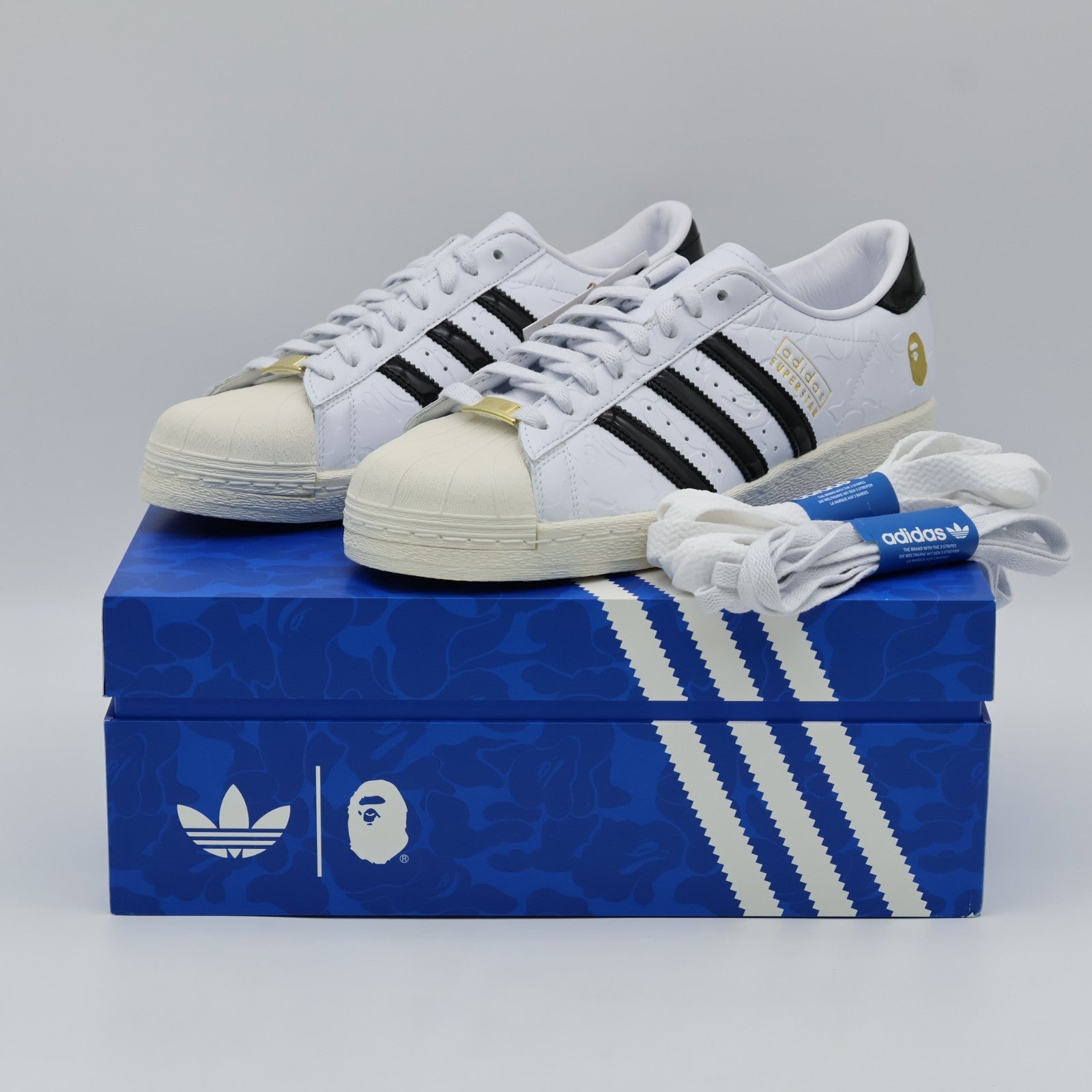 JR2701 A BATHING APE adidas Originals Superstar V Footwear White Core (Men's)