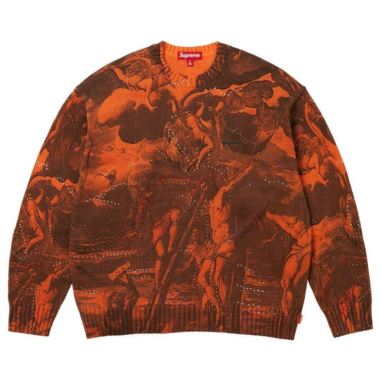Supreme Crucifixion Sweater Orange