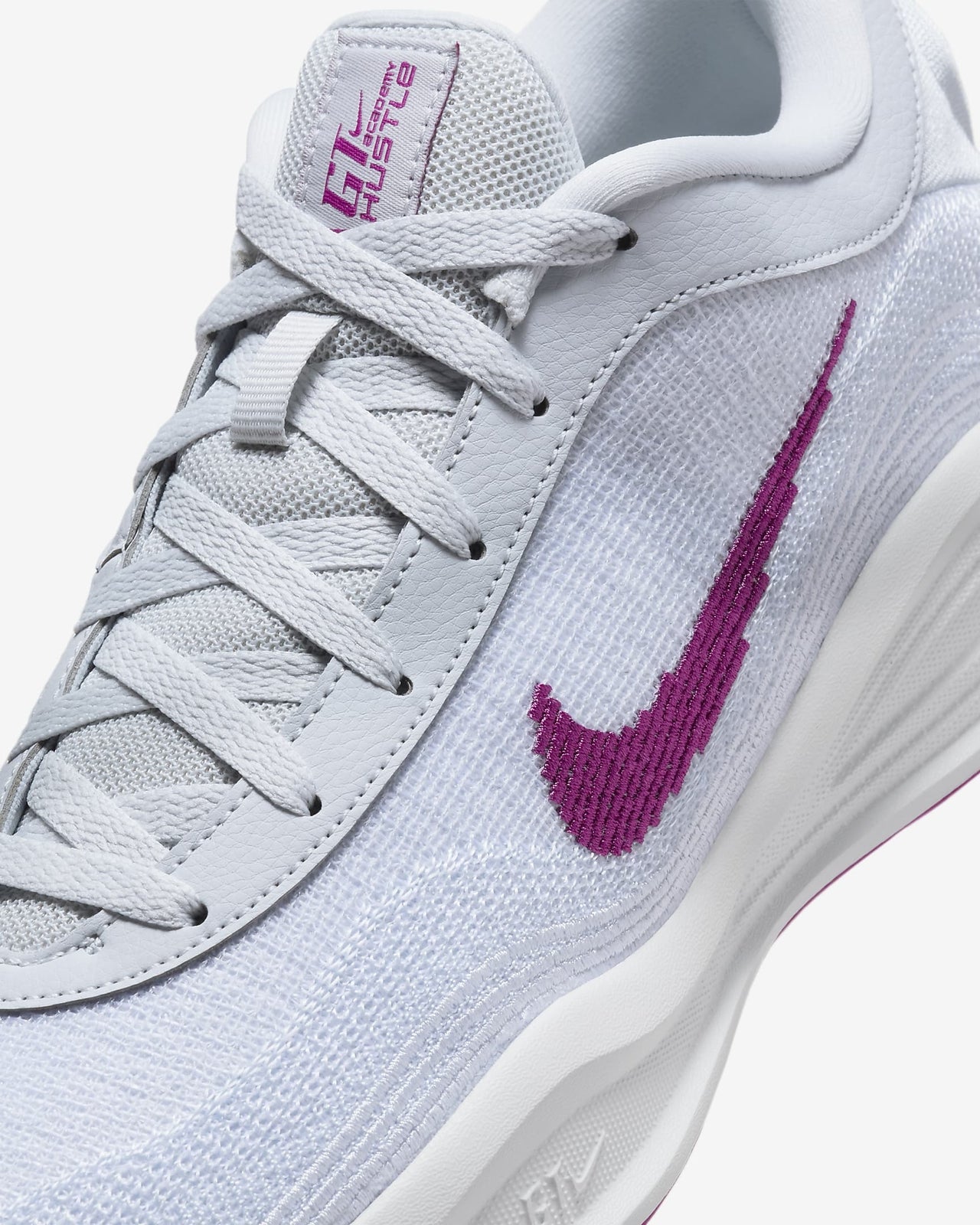 FJ7808-004 Nike GT Hustle Academy Pure Platinum White Hot Fuchsia (Men's)