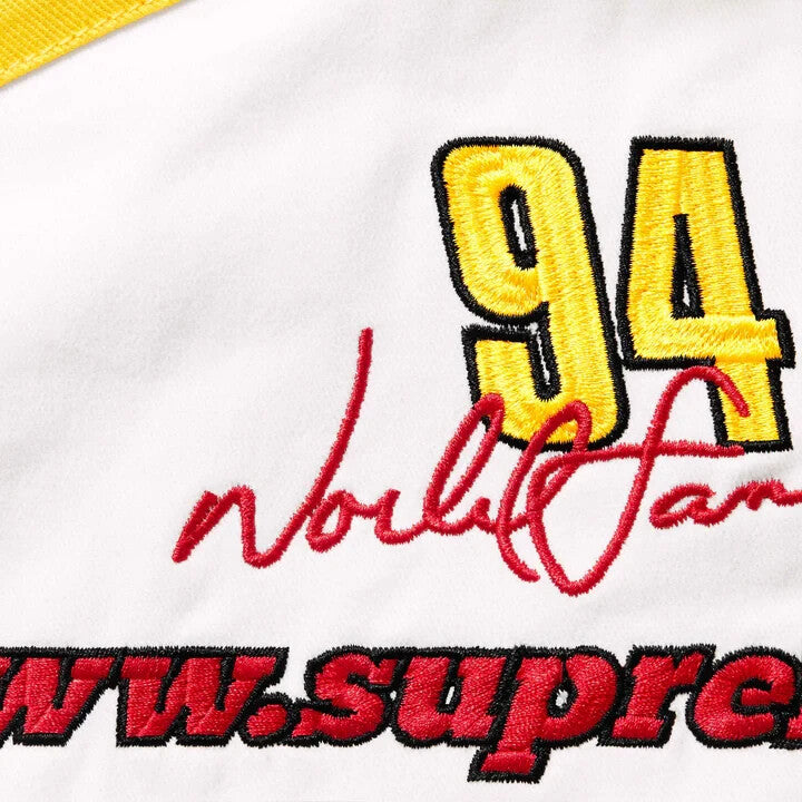 Supreme SpongeBob SquarePants Jeff Hamilton Racing Jacket White