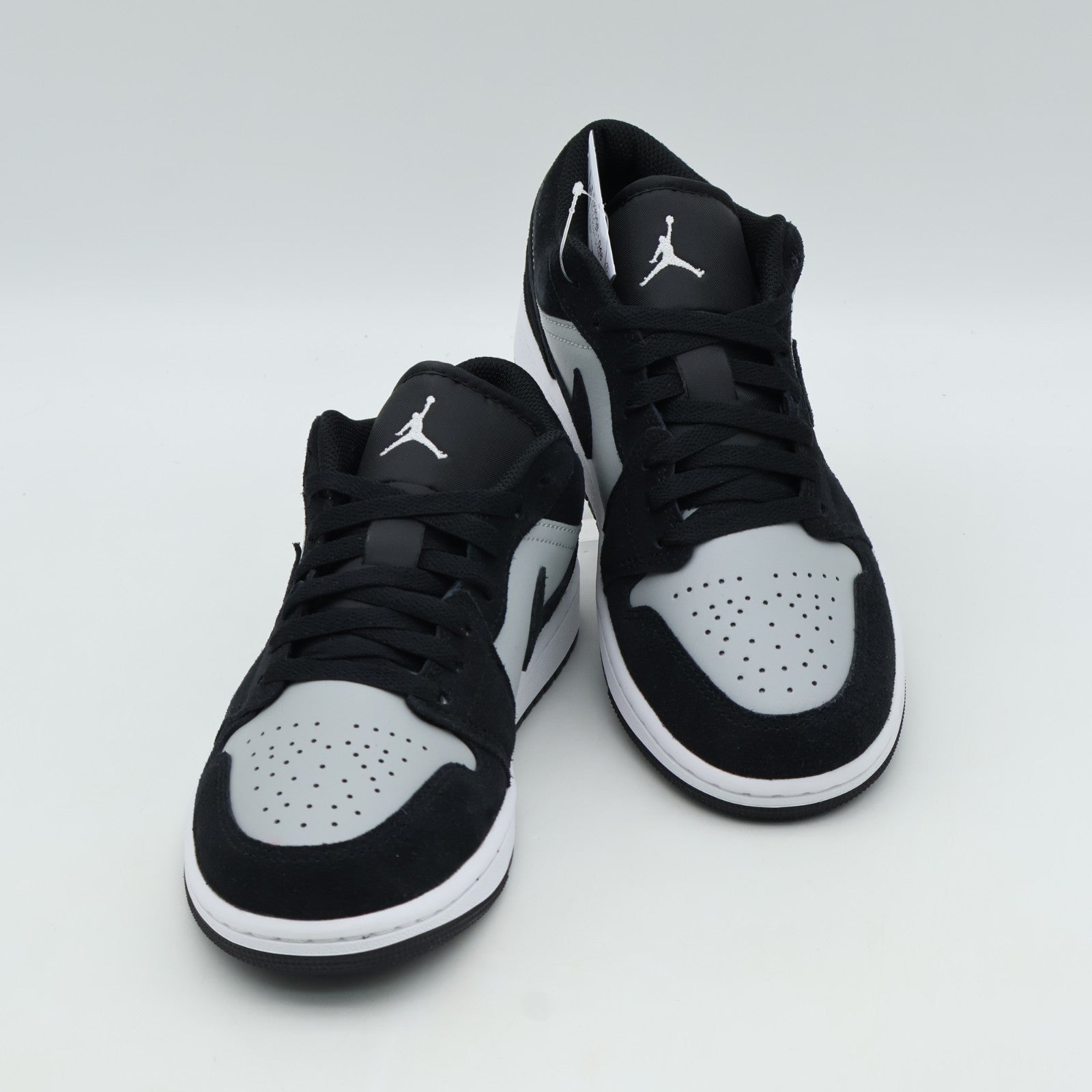 553558-048 Nike Air Jordan 1 Low "Black/Light Smoke Grey/White" (Men's)