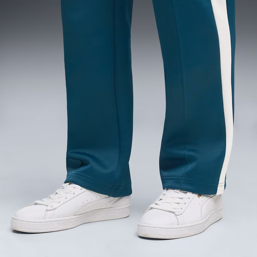 408467-01 Puma Suede "PUMA White/Archive Green" (Men's)