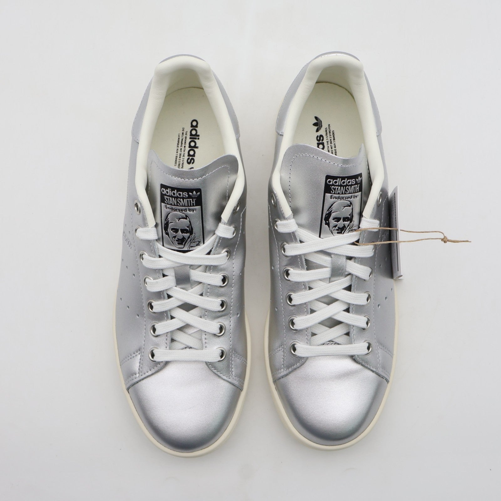 JI2930 adidas Originals Stan Smith Silver Metallic Core Black (Women's)