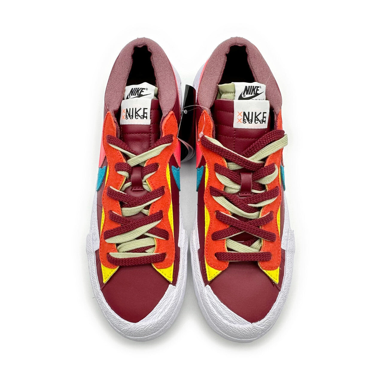 DM7901-600 KAWS sacai Nike Blazer Low Team Red White Maroon Pink Blue (Men's)