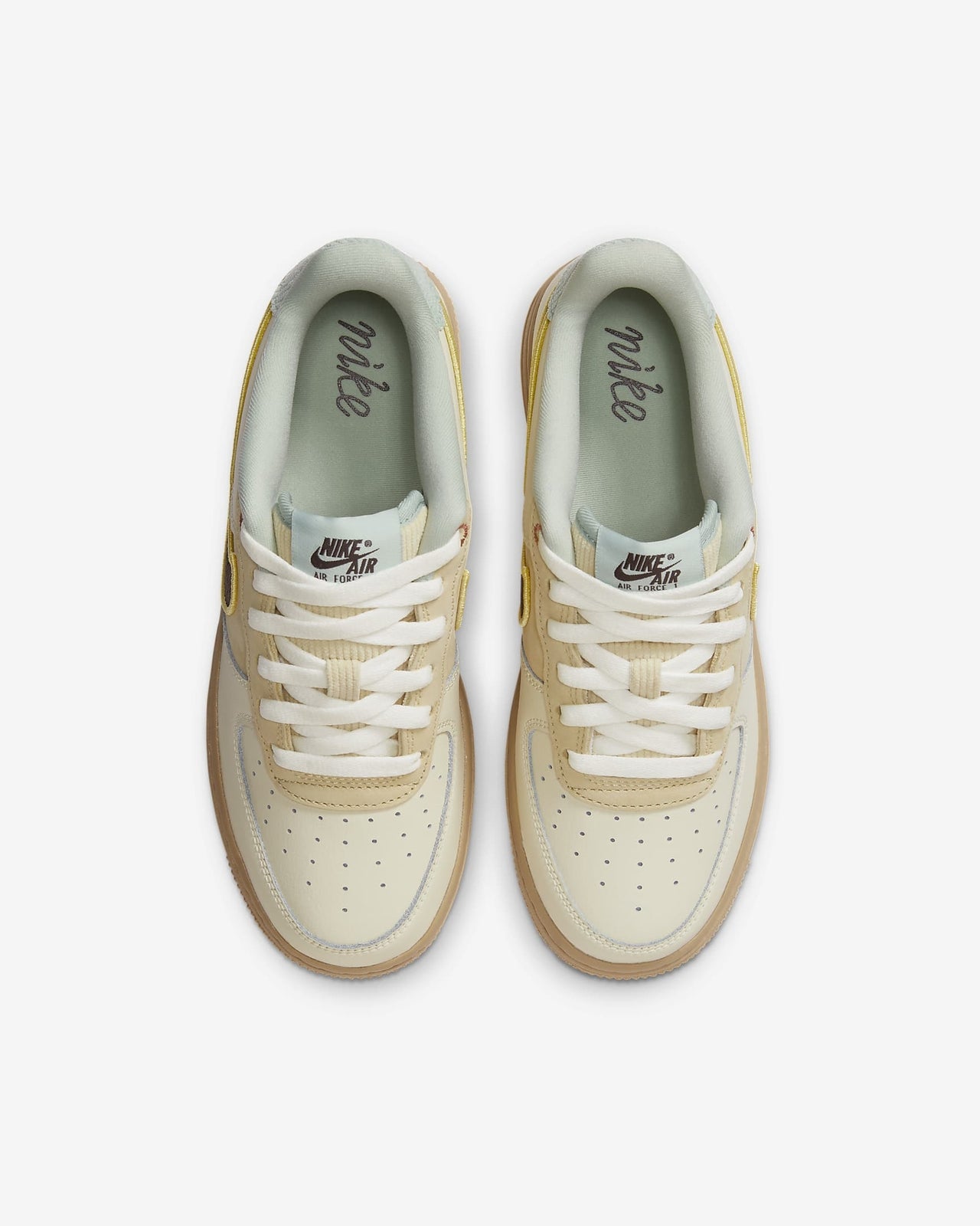 HQ3473-122 Nike GS Air Force 1 Low Coconut Milk Seafoam