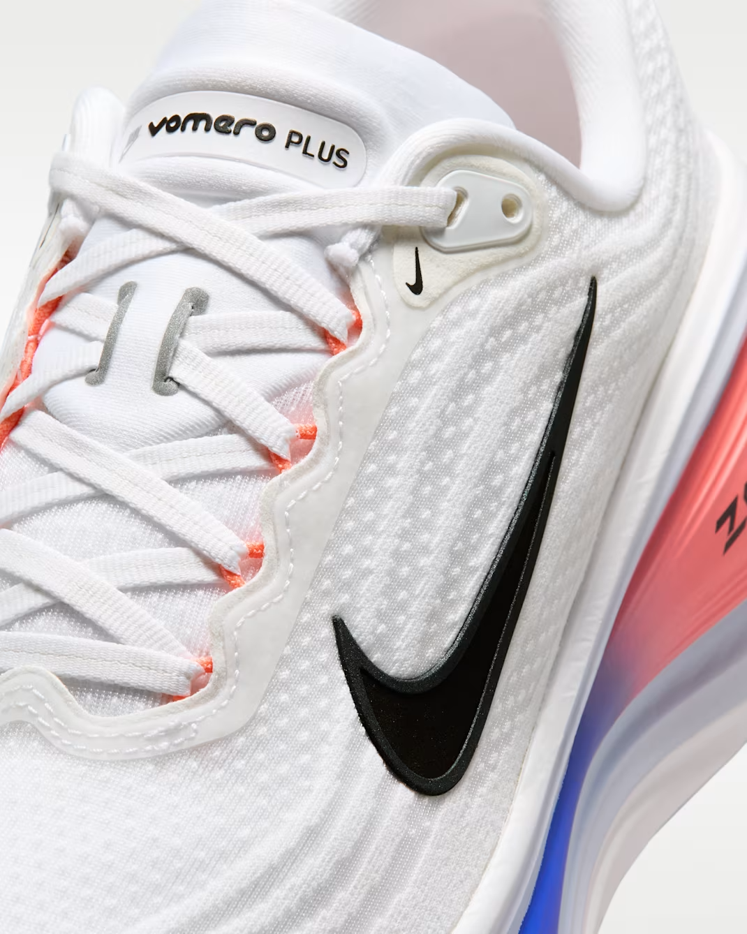 HV8150-108 Nike Vomero Plus "White/Atomic Pink/Racer Blue" (Men's)