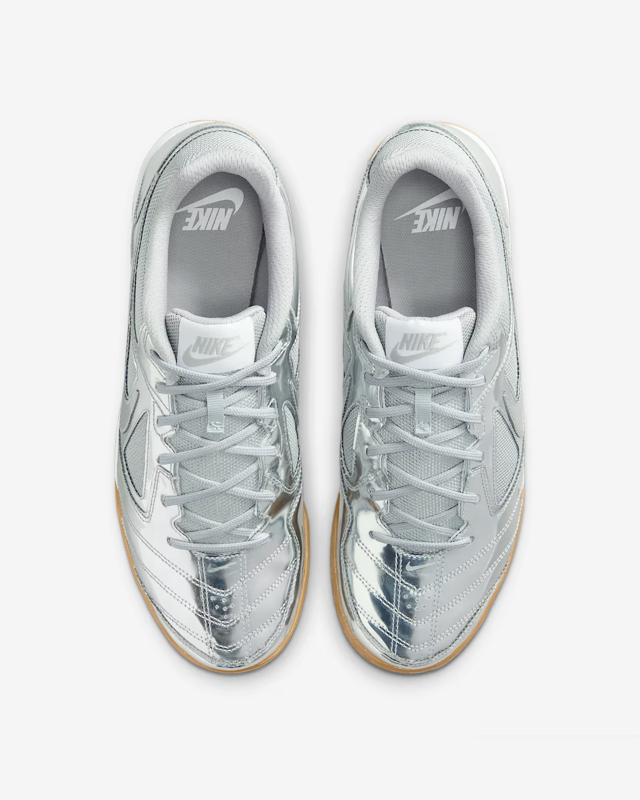 IB3566-001 Nike Gato LV8 Metallic Silver White Gum Light Brown (Men's)