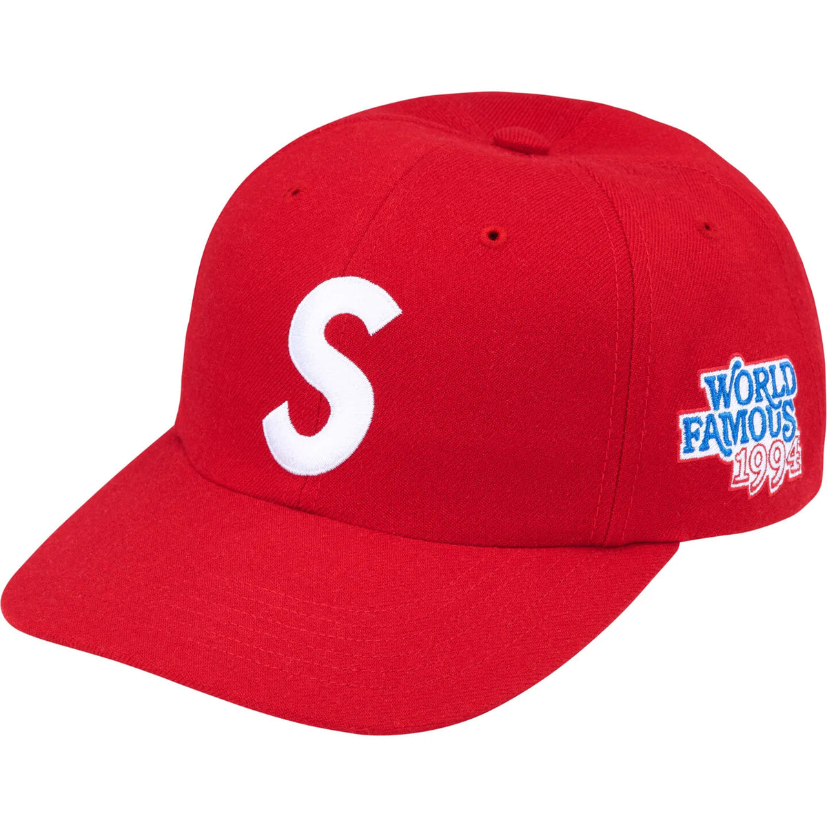 Supreme World Famous S Logo 6-Panel Red