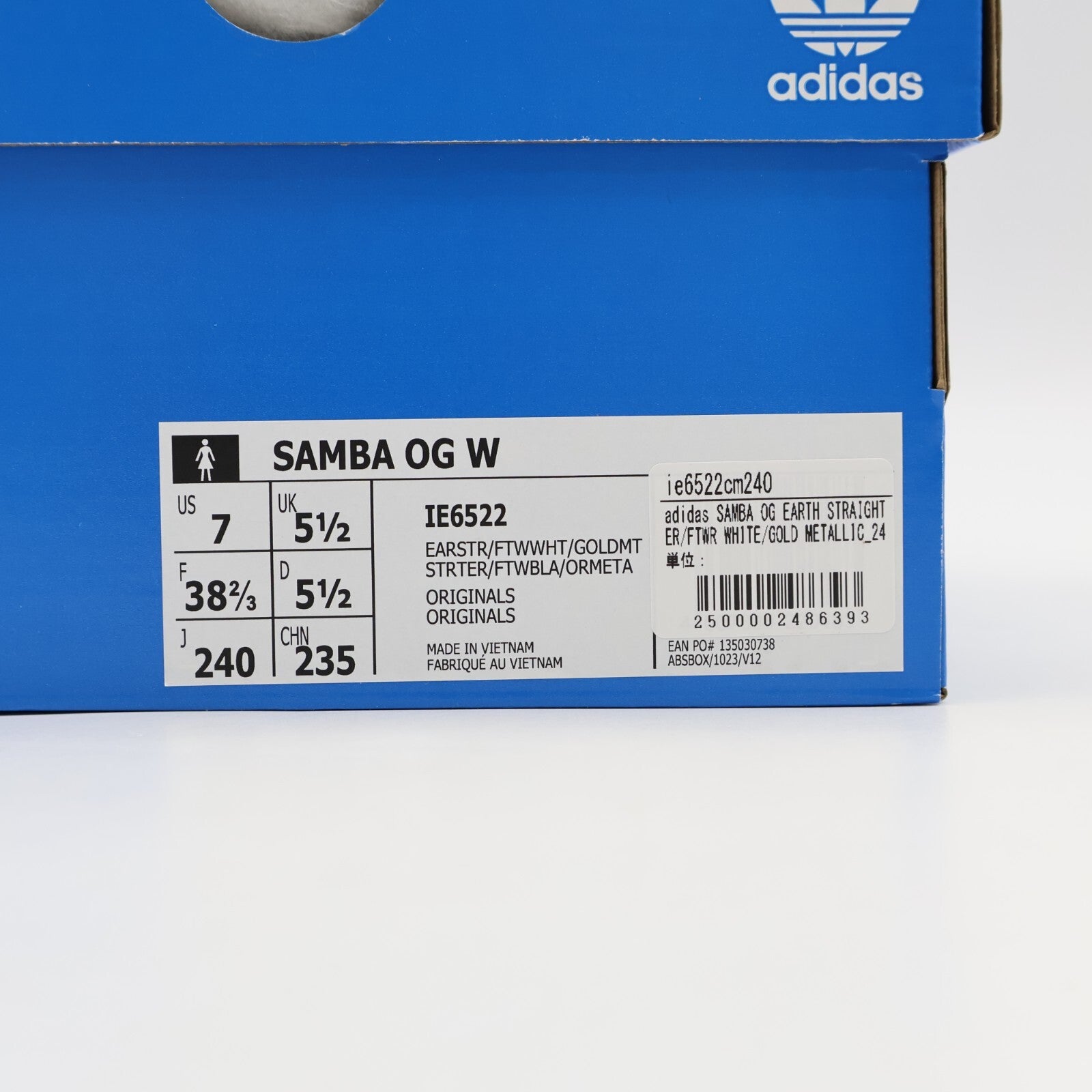 IE6522 adidas Originals Samba OG Earth Strata Footwear White Gold (Women's)