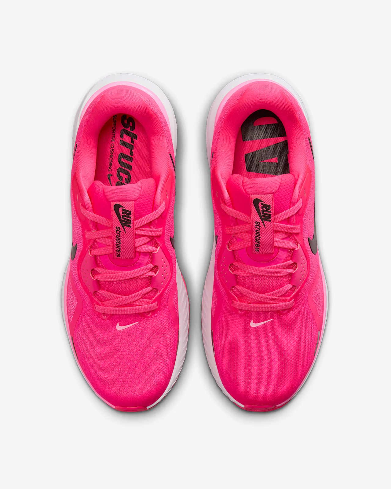 HJ1101-601 Nike Structure 26 Hyper Pink Black Pink Spell White Bright (Women's)