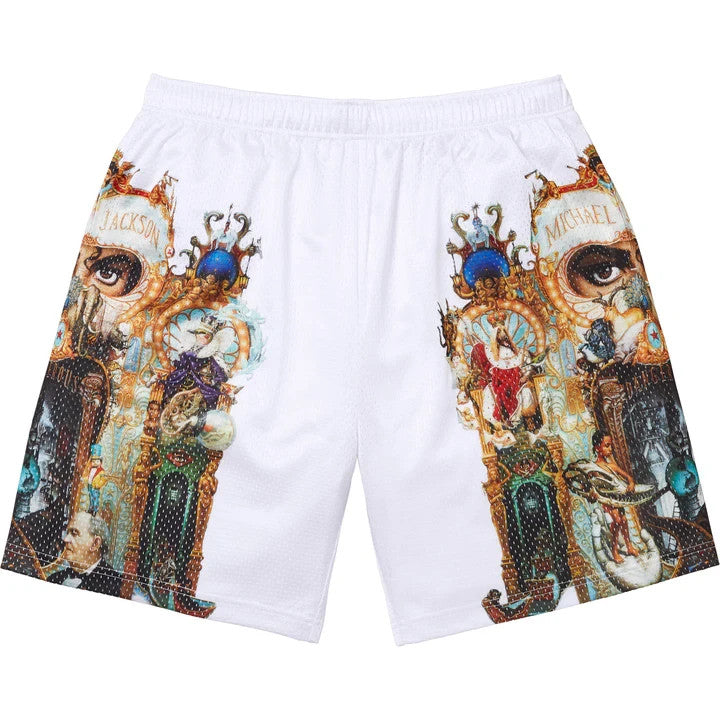 Supreme Michael Jackson Dangerous Mesh Short White