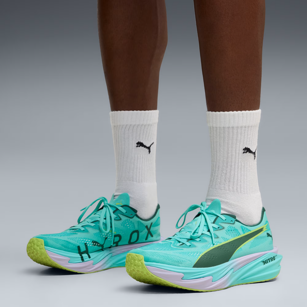 314156-01 Hyrox Ã Puma Deviate Nitro Elite 4 Intense Mint/Light Lavender (Men's)