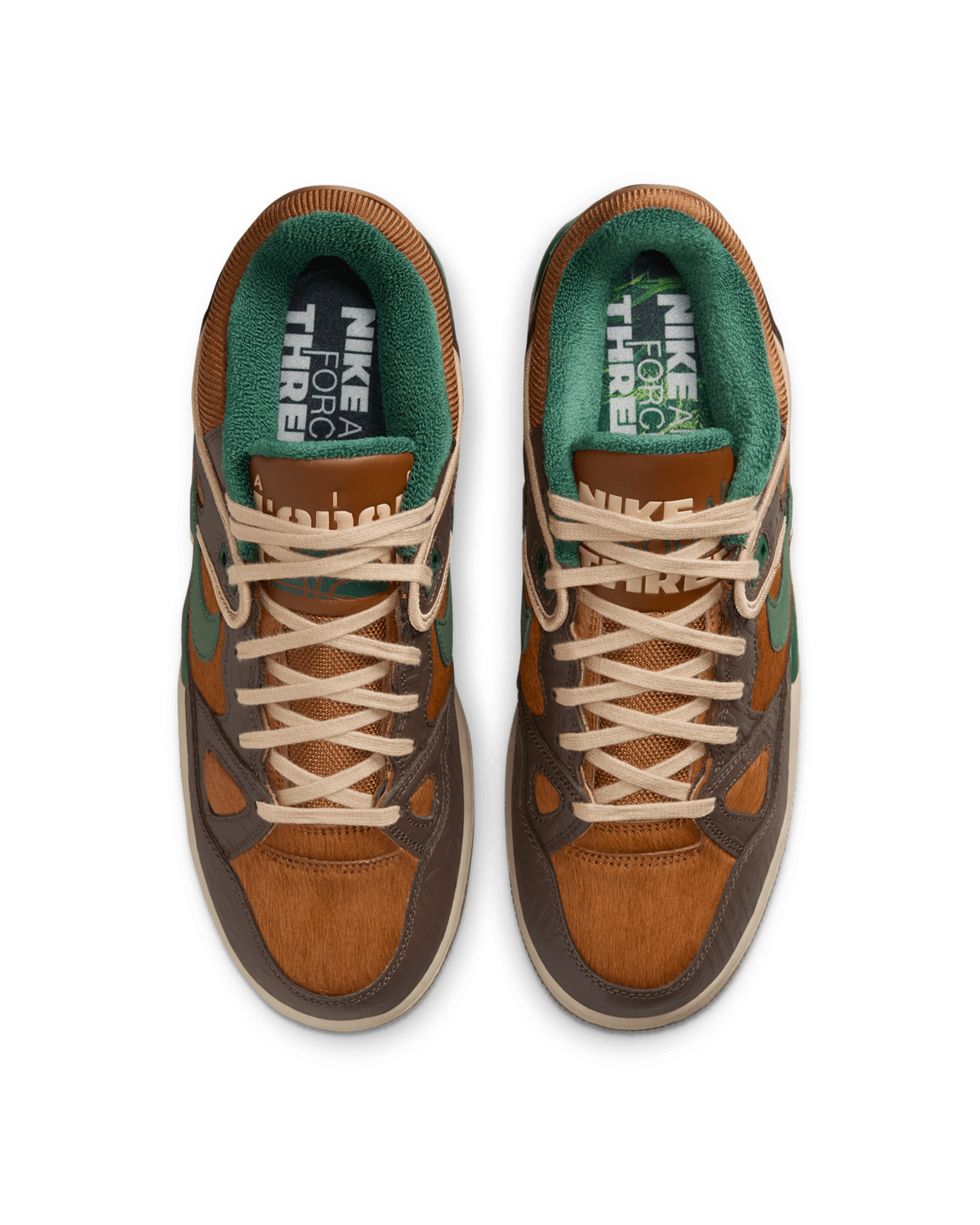 HQ7533-201 NIGO Nike Air Force 3 Low Baroque Brown Pecan Heel Logo OGIN (Men's)