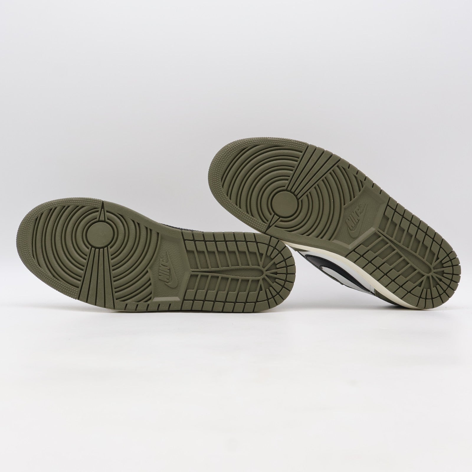 HQ6998-200 Nike Air Jordan 1 Low OG Medium Olive and Summit White (Men's)
