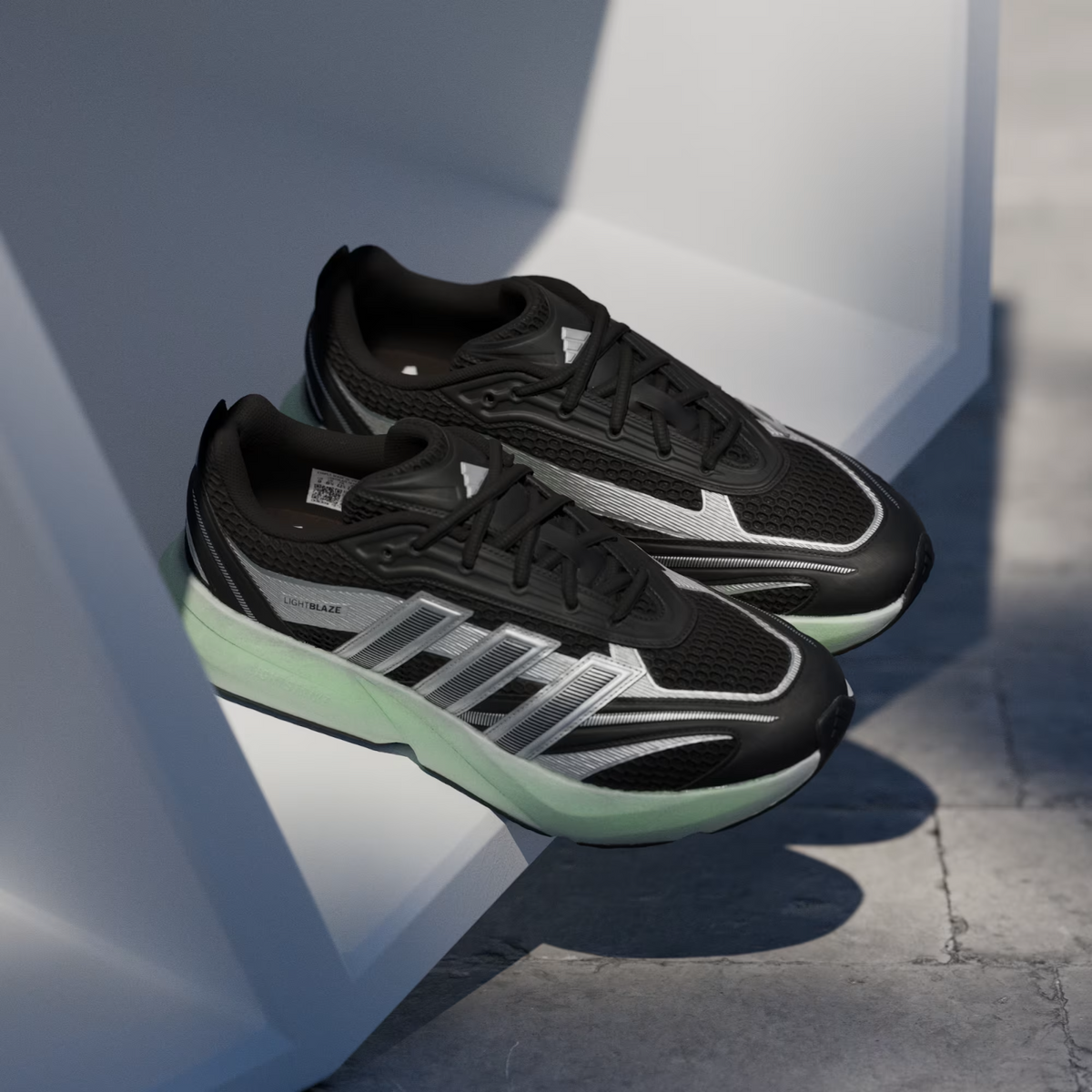JP6321 adidas Lightblaze Glow Core Black/Silver Metallic/Lime Burst (Men's)