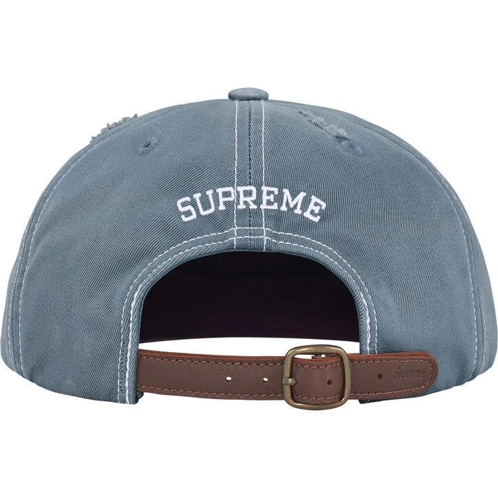 Supreme Distressed Script 6-Panel Slate