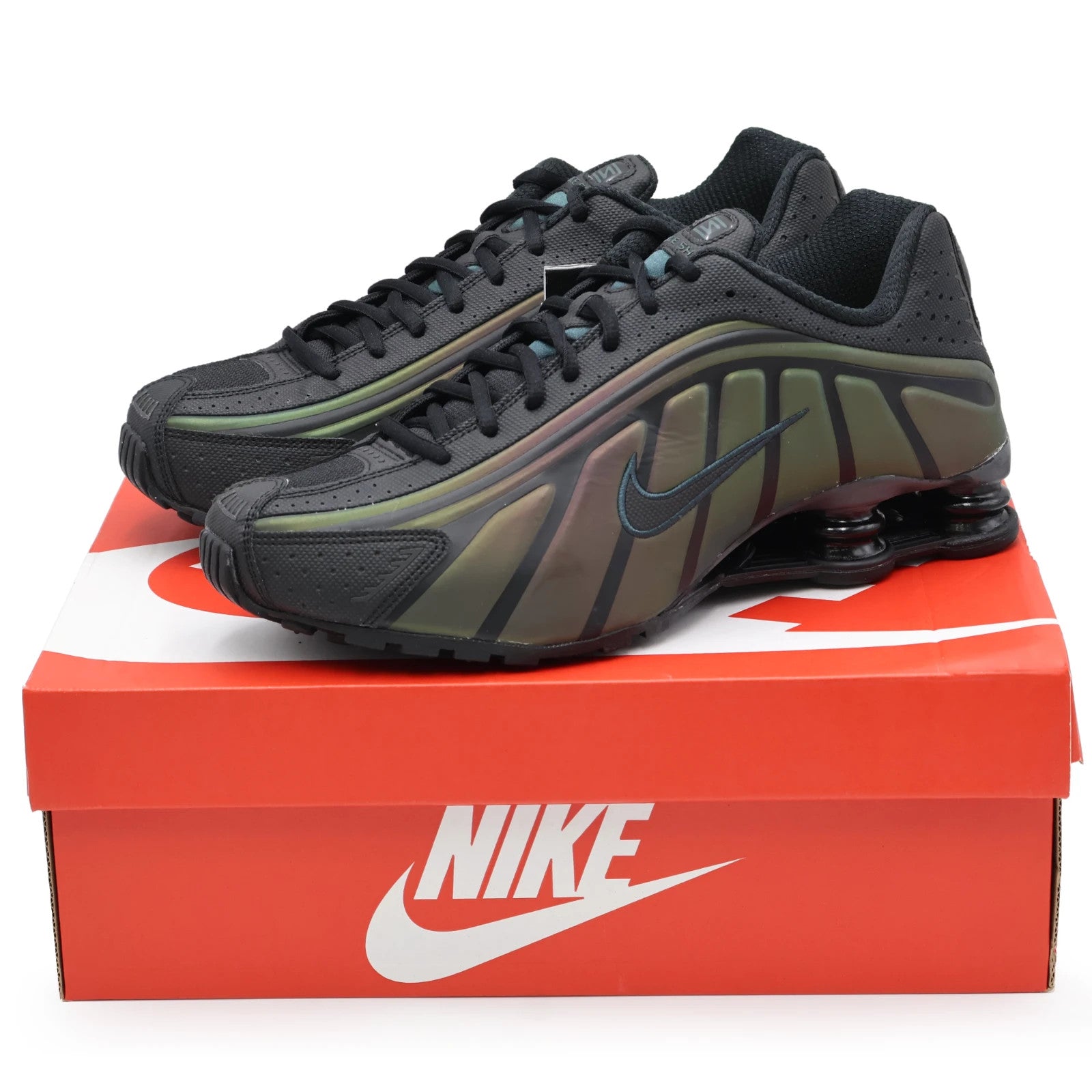 IM6596-001 Nike Shox R4 SE Black Seaweed Light Lemon Twist (Men's)