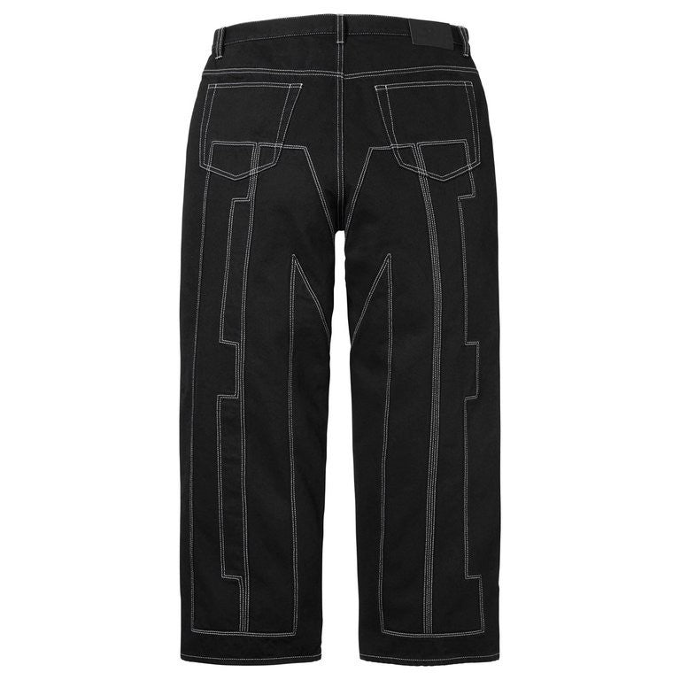 Supreme Inset Spellout Baggy Jean Black