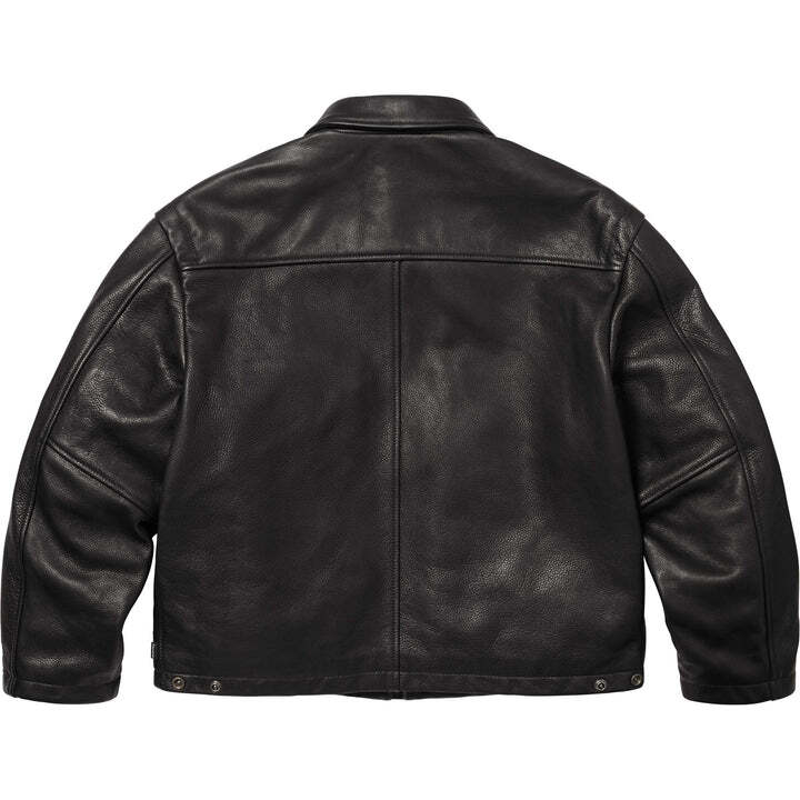 Supreme Schott Leather Clip Jacket Black