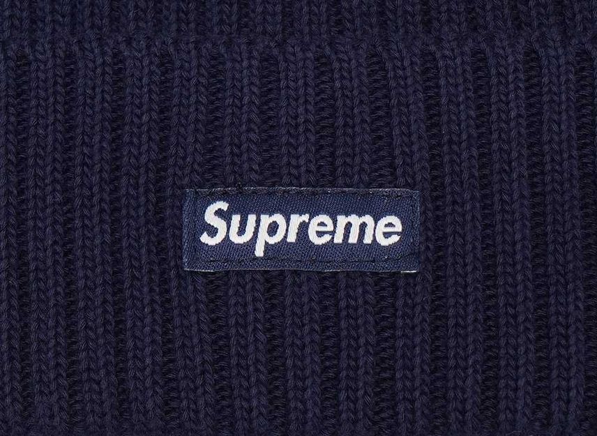 Supreme Overdyed Beanie Navy (24SS)