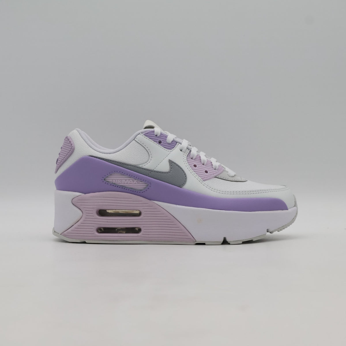 FD4328-113 Nike Air Max 90 LV8 White Hydrangeas Summit White Wolf Grey (Women's)