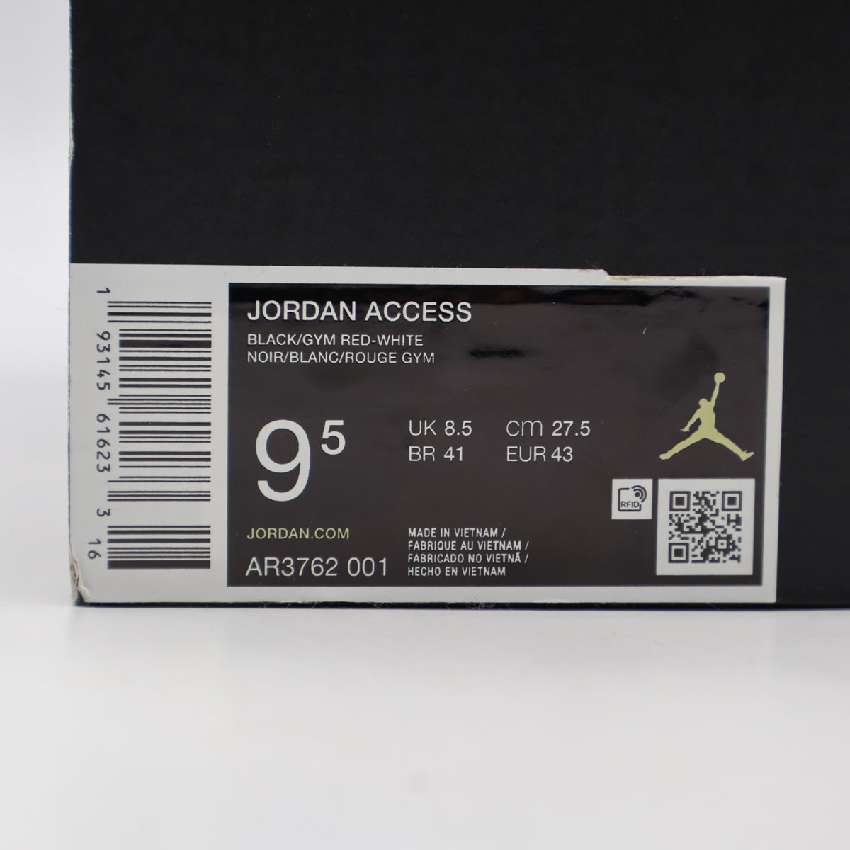 AR3762-001 Nike Air Jordan Access Black Gym Red (Men's)