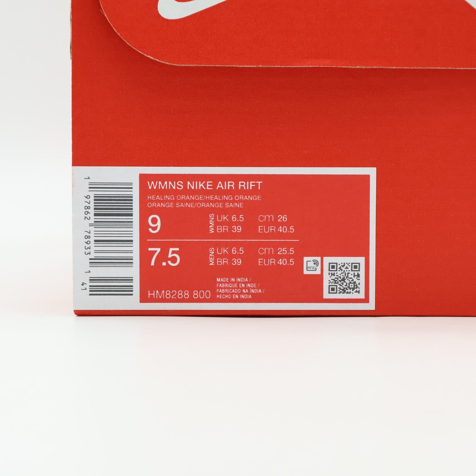 HM8288-800 Nike  Air Rift Healing Orange (Women's)
