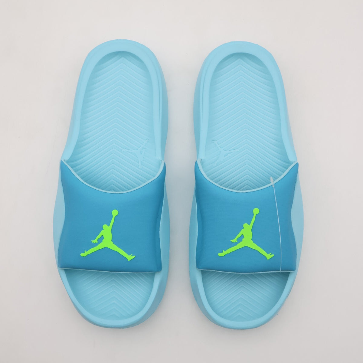 HF3263-400 Nike Jordan Franchise Slides Chlorine Blue Copa Electric Green (Men's