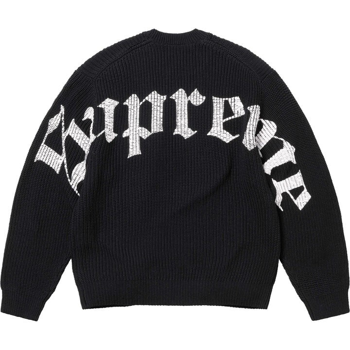 Supreme Old English Printed Sweater Black