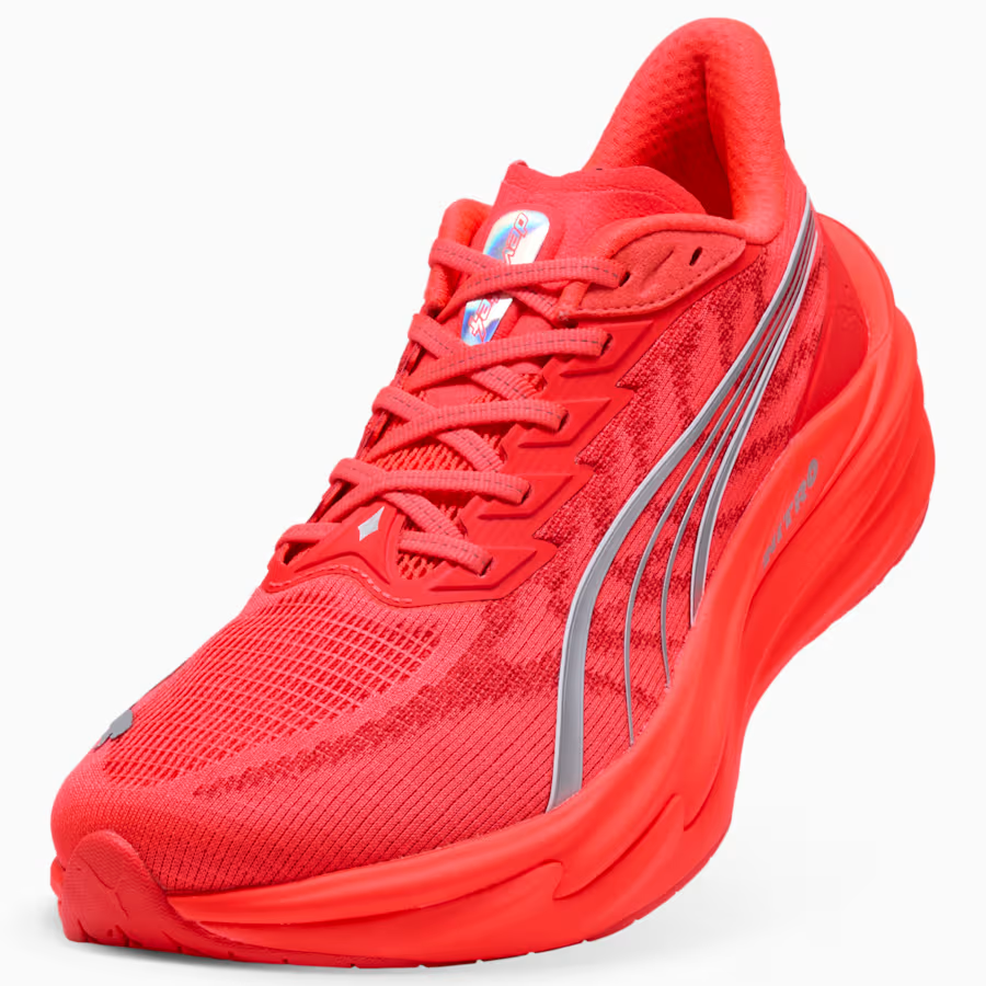312123-19 Puma Deviate Nitro 4 "Ultra Red/PUMA Silver" (Men's)
