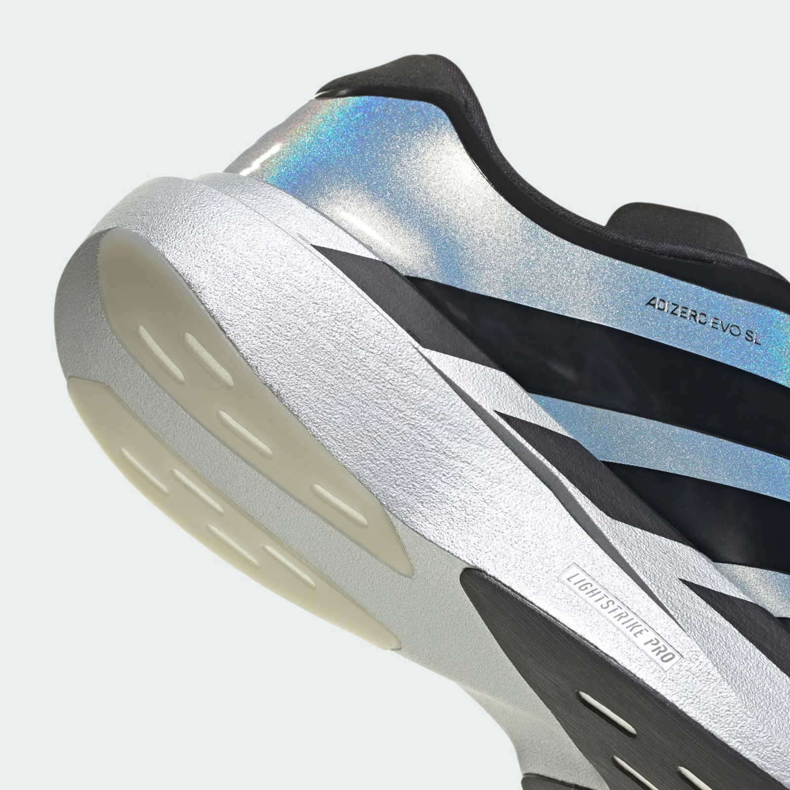 KH7787 adidas Adizero Evo SL Zip Silver Metallic/Core Black/Halo Silver (Men's)