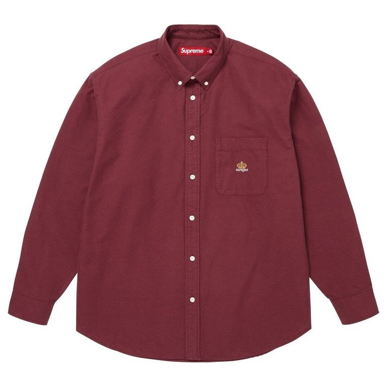Supreme Loose Fit Flannel Oxford Shirt Burgundy (26FW)