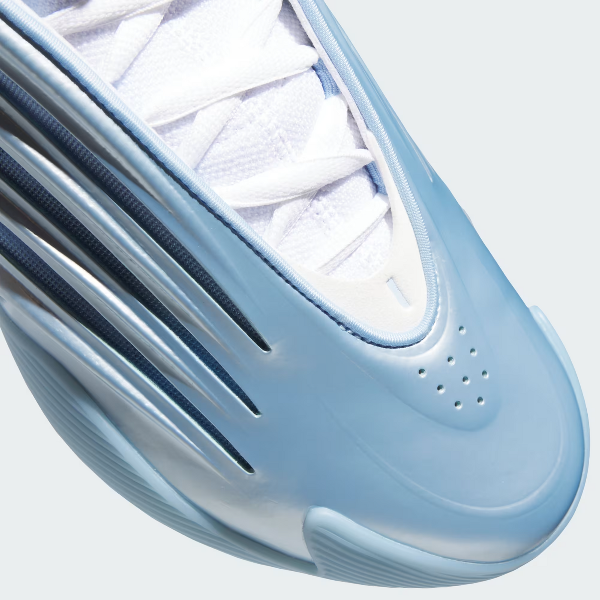 JH6482 adidas Harden Vol.9 Glow Blue Cloud White Core Black (Men's)